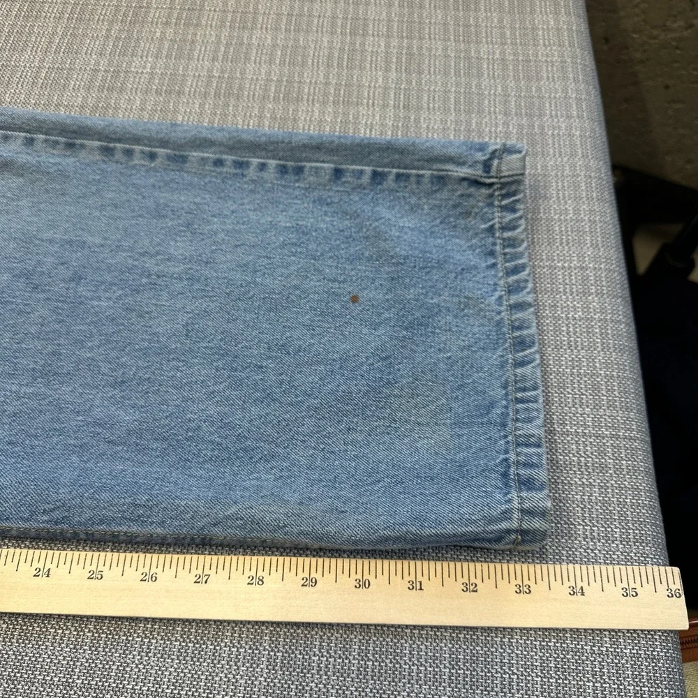 Vintage Bad Boy Jeans Mens 38x34 Light Wash Straight‎ Leg USA Workwear Grunge*